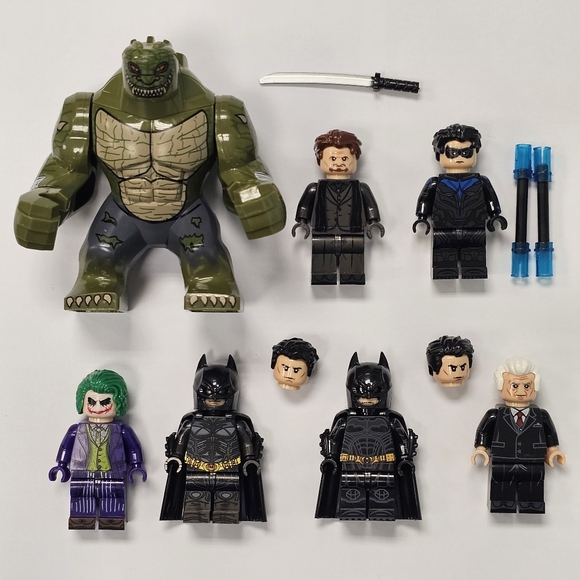 Lot of 7 Lego Compatible DC Super Heroes Batman Dark Knight Minifigures - Picture 1 of 9